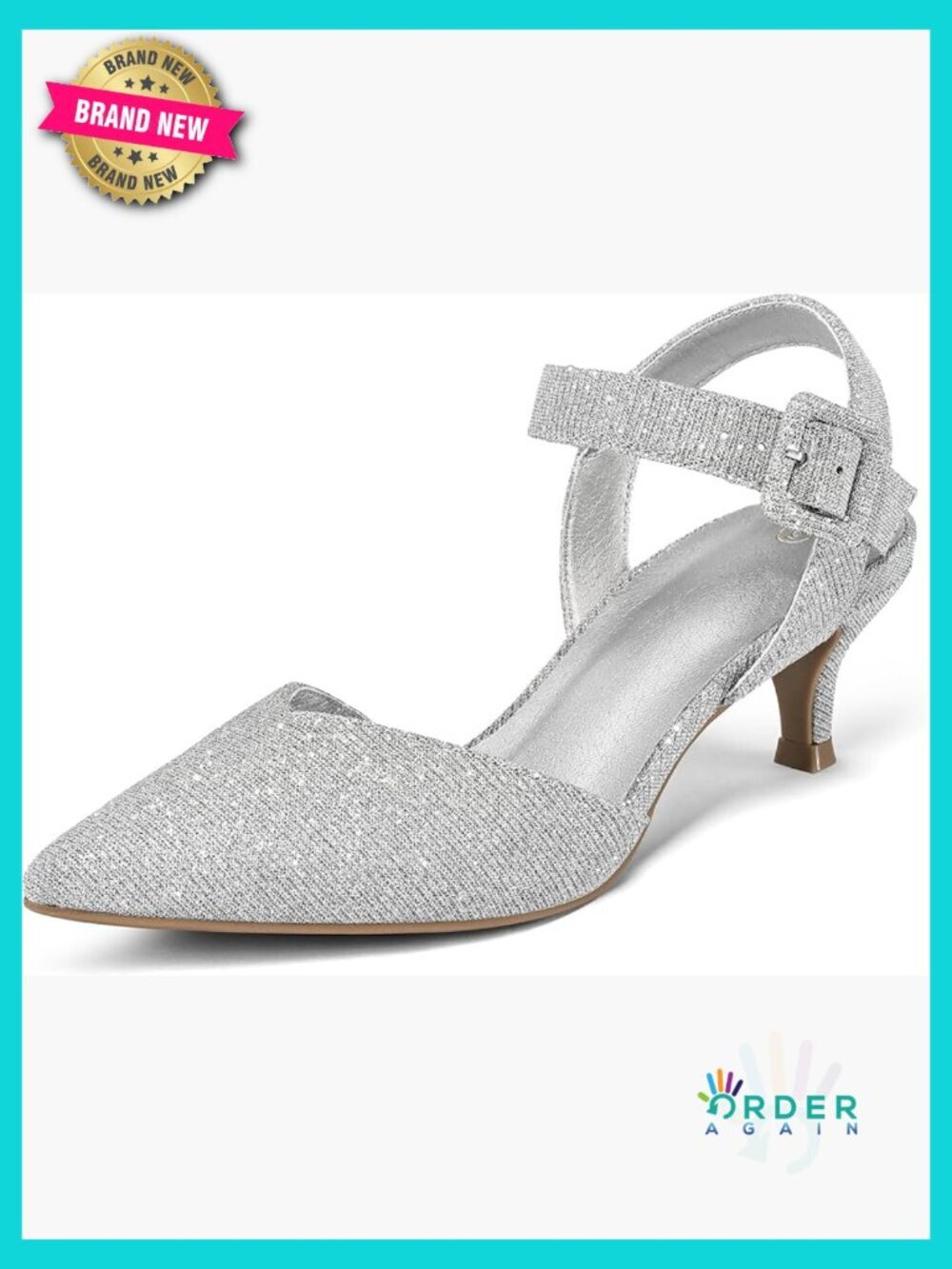 Kitten Heels Pumps 2 Inch Low Heel Closed Toe Dress Shoes for Wedding Party